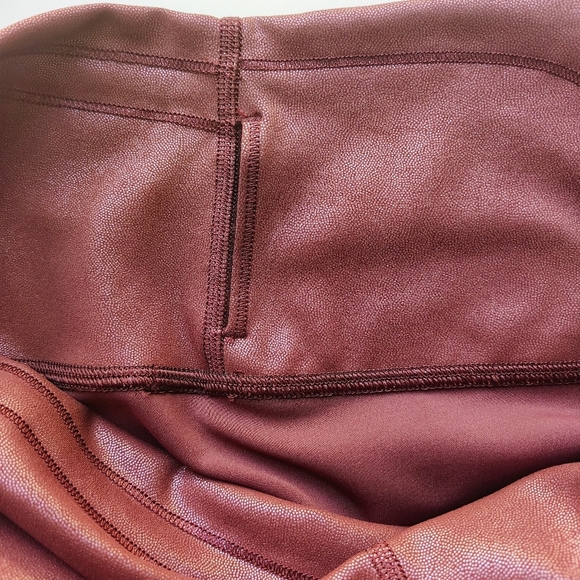 Lululemon wunder train high-rise Tight activewear metallic radiate red merlot - Picture 11 of 17